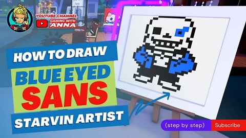 How to draw blue eyed Sans in Starving Artists Roblox