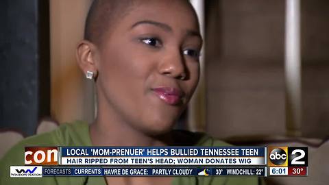 Local 'mompreneur' helps Tennessee teen after bullies yank hair out of scalp