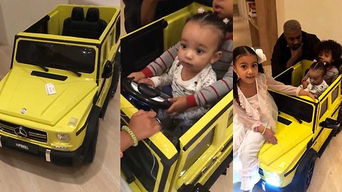 Chicago Matches Mommy Kim Kardashian With Neon G-Wagon for 1st Birthday