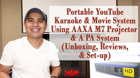 Portable YouTube Karaoke, Movie System Using AAXA M7 Projector & PA System (Unboxing, Review, Setup)