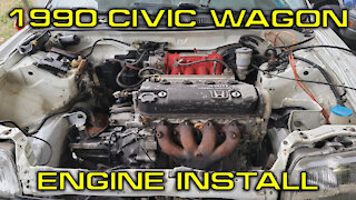 1990 Civic Wagon ZC Engine Install