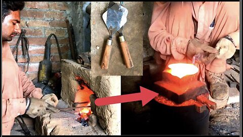 How to make trowel ( کرنڈی)from rusty iron ||Complete procedure|Amazing techniques| Mastery Skills