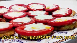 Zucchini and Eggplant Pizza bites recipe - A delicious meal without meat #shorts