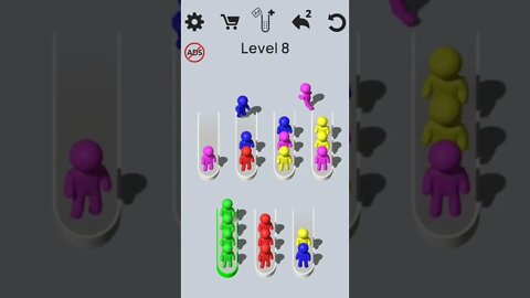 Crowd Sort Color Sort & Fill Gameplay Walkthrough Level 8 Chill Music Android #shorts