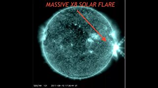 Massive X8 Solar Flare Erupts, Sunspot AR2673 9:10:17, Latest