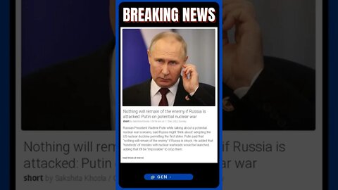 Breaking News | Putin's Warning: The Devastating Consequences of Attacking Russia | #shorts #news