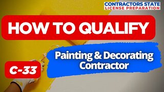 PAINTING CONTRACTORS LICENSE C33