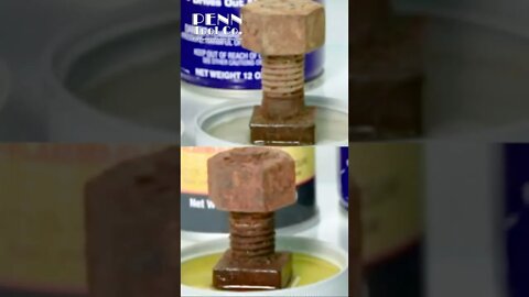 Using penetrating lubricants on a rusted nut and bolt over 3 hours
