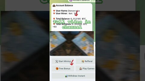 Bitcoin Mining Telegram Bot - Earn BTC without Investment | Payment Proof #telegrambot