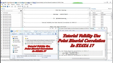 Tutorial Validity Use Point Biserial Correlation In STATA 17