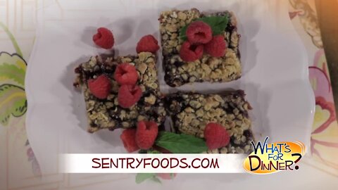 What's for Dinner? - Raspberry Oatmeal Cookie Bars