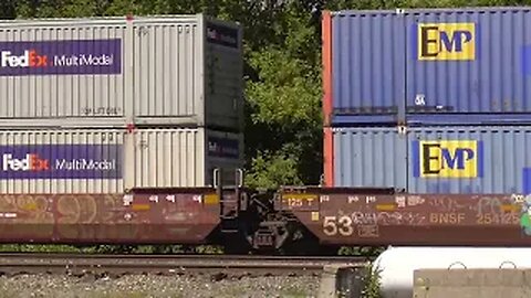 Norfolk Southern Intermodal Train Plus Power Move from Berea, Ohio September 2, 2023
