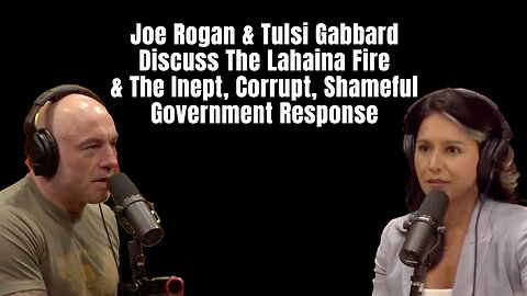 Joe Rogan & Tulsi Gabbard Discuss The Lahaina Fire & The Inept, Corrupt, Shameful Gov. Response