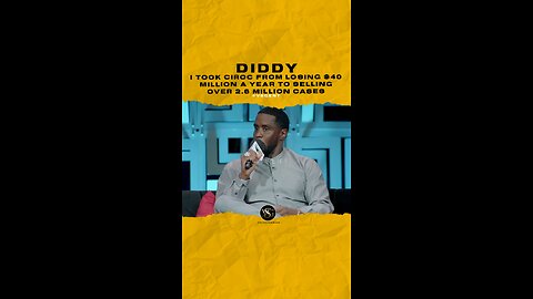 @diddy I took #Ciroc from losing $40 million a year to selling over 2.6 million cases