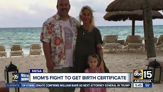 Mom's fight to get birth certificate