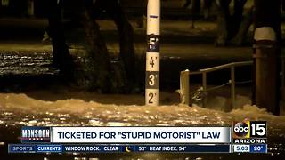 Stranded driver ticketed after ignoring Scottsdale flood barricades