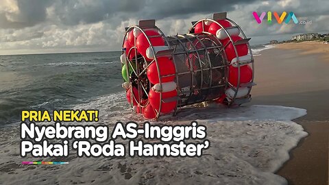 Pria Florida Nekat Lari di Dalam 'Roda Hamster' Menuju Inggris, Berujung Intervensi