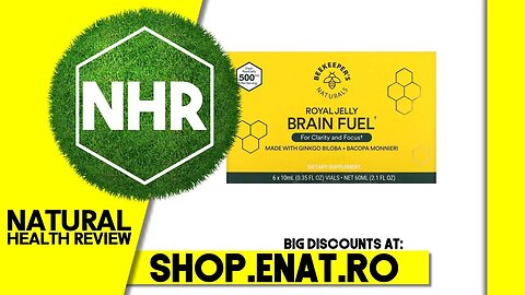 Beekeeper's Naturals, Royal Jelly Brain Fuel, 6 Vials, 0.35 fl oz (10 ml) Each