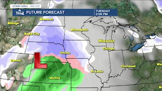 Quiet Monday to start the week, snow moves in Tuesday