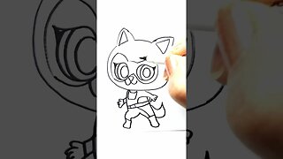 How to Draw and Paint Bitsy from the Super Kitties Drawing