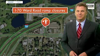 I-70 construction closures at Ward Road