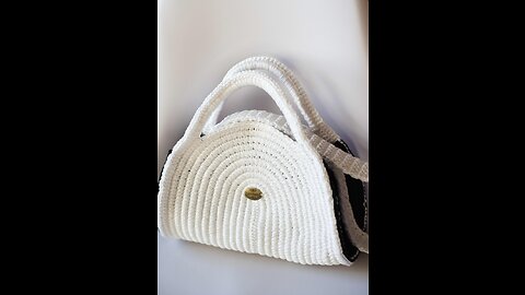 ჩანთა ოვალი ნაქსოვით. ნაწილი III. Crochet bag with oval pattern. Part III.