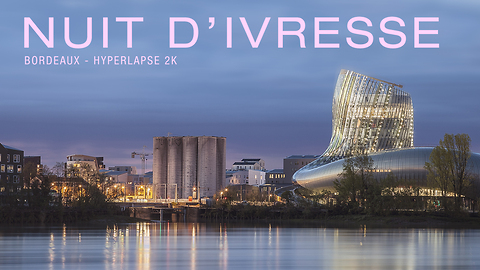 Time lapse of new high tech wine museum in Bordeaux, France