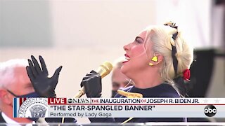 Lady Gaga sings the National Anthem at Biden-Harris inauguration