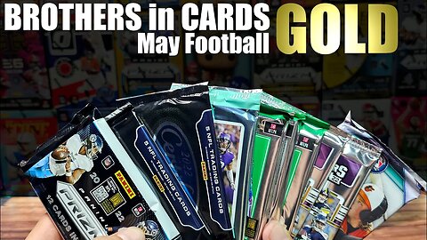 9 RANDOM FOOTBALL HOBBY PACKS | Brothers in Cards Pack Plus Program GOLD Box - Trading Card Opening!