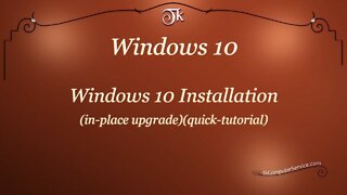 Windows - How to Install Windows 10 (in-place upgrade) (quick tutorial)
