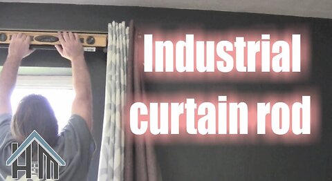 How to install industrial curtain rods from iron pipe. Easy! Home Mender.