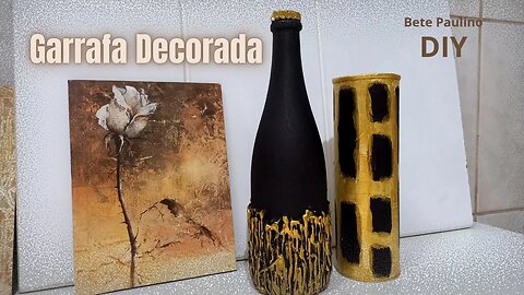 GARRAFA DECORADA/DIY/FAÇA VOCÊ MESMO