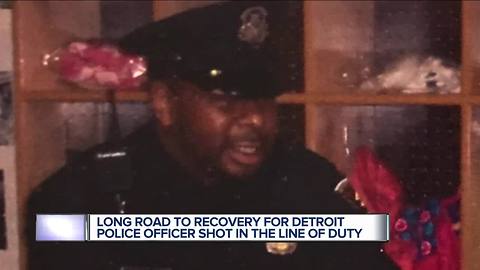 Long road to recovery for Detroit police officer shot in the line of duty