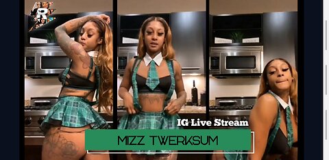 Mizz Twerksum Twerking in school girl outfit