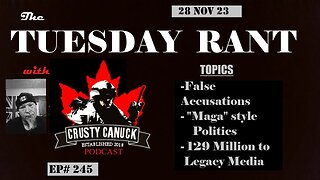 EP#245 Tuesday Rant False Accusations/”Maga” Style Politics/ 129 Mill. to Legacy Media