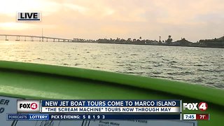 New Jet Boat Tour called 'The Scream Machine' comes to Marco Island - 7:30am live report