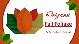 How to Make Origami Leaves/Fall Foliage