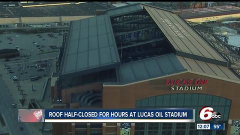 Lucas Oil Stadium roof now closed day after Colts game