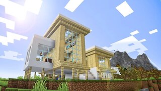 Modern Mountain House | Minecraft