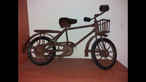 Old bike construction miniature
