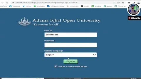 how to log in cms aiou l aiou admission l aiou assignments l aiou