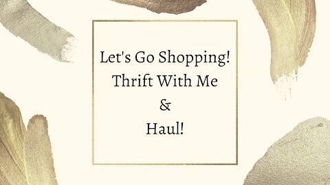 Let's Go Shopping/Thrifting!