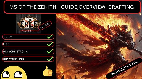 PoE 3.25 - MS of ZENITH - GUIDE, GEAR & OVERVIEW CRAFTING