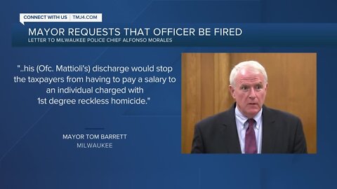 Mayor Barrett requests firing of Officer Michael Mattioli following homicide charges