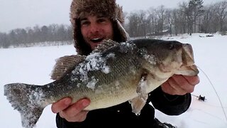 Giant BASS throught the ICE! NEW PB!