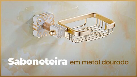 Saboneteira em Metal Dourado | Lenharo Mega Store Mod. AB-G103-07W