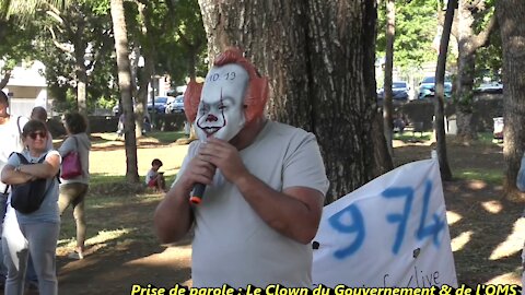 Prise de parole du Clown du Gvt et de l'OMS - Appel du 18 juin 2021 de la Préfecture de La Réunion