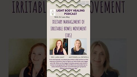 Dietary Management of Irritable Bowel Syndrome with Antonella Dewell #shorts