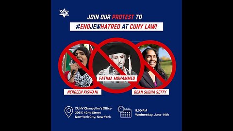 Rally to Fire CUNY Chancellor Felix Matos Rodriguez/Condemn Nerdeen kiswani,Fatima Mohammed 6/14/23