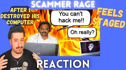 THIS FEEL STAGED - SCAMMER RAGE AFTER I DESTROYED HIS COMPUTER! Reaction